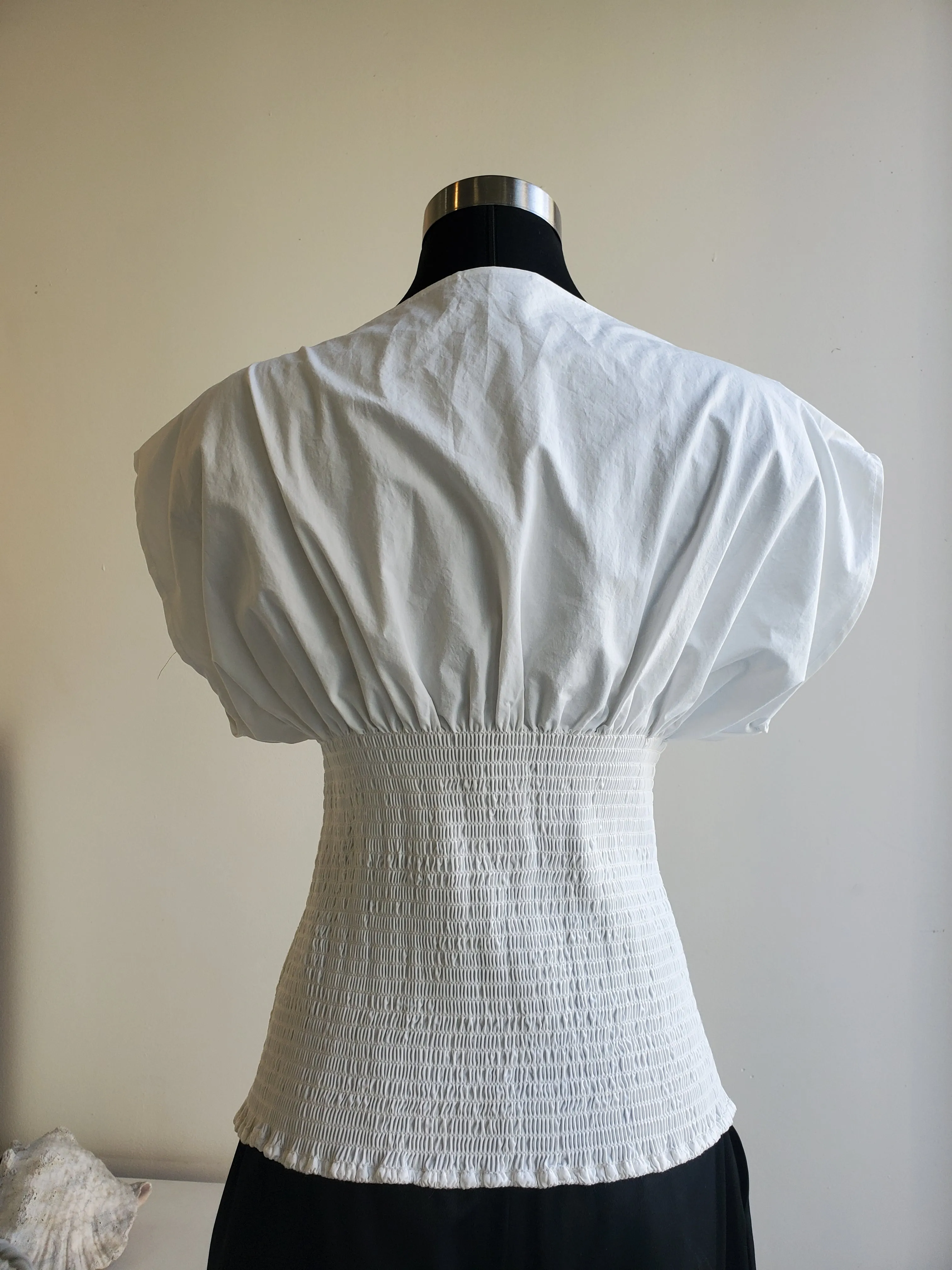 Smocked Sleeveless Top - Chalk sold by NOMIA product image thumbnail 3