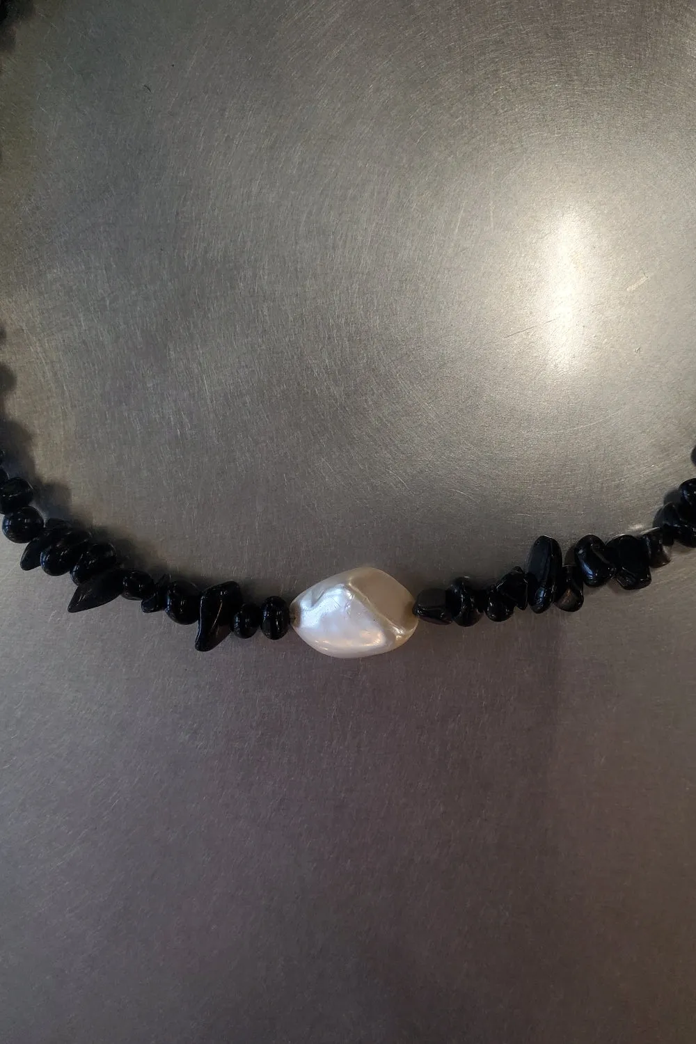 Onyx Stones and Pearl Choker sold by NOMIA product image thumbnail 2