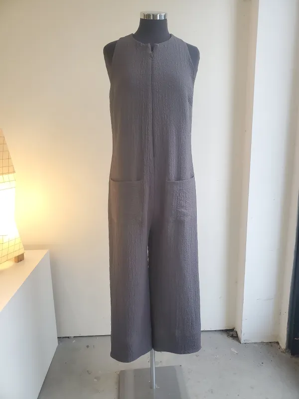Cropped Zip Jumpsuit - Silt made by NOMIA