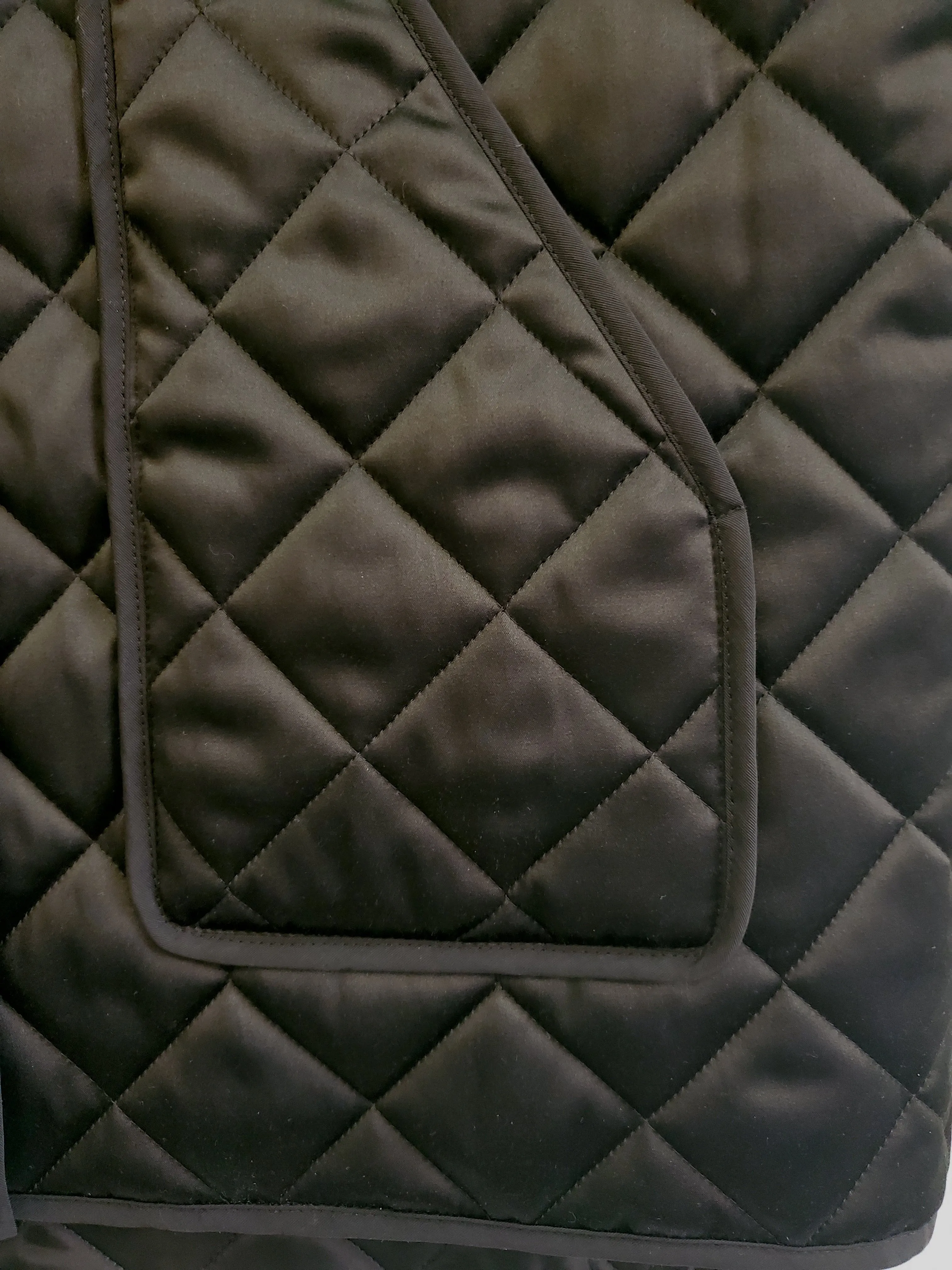 Oversized Quilted Vest - Black Satin sold by NOMIA product image thumbnail 2
