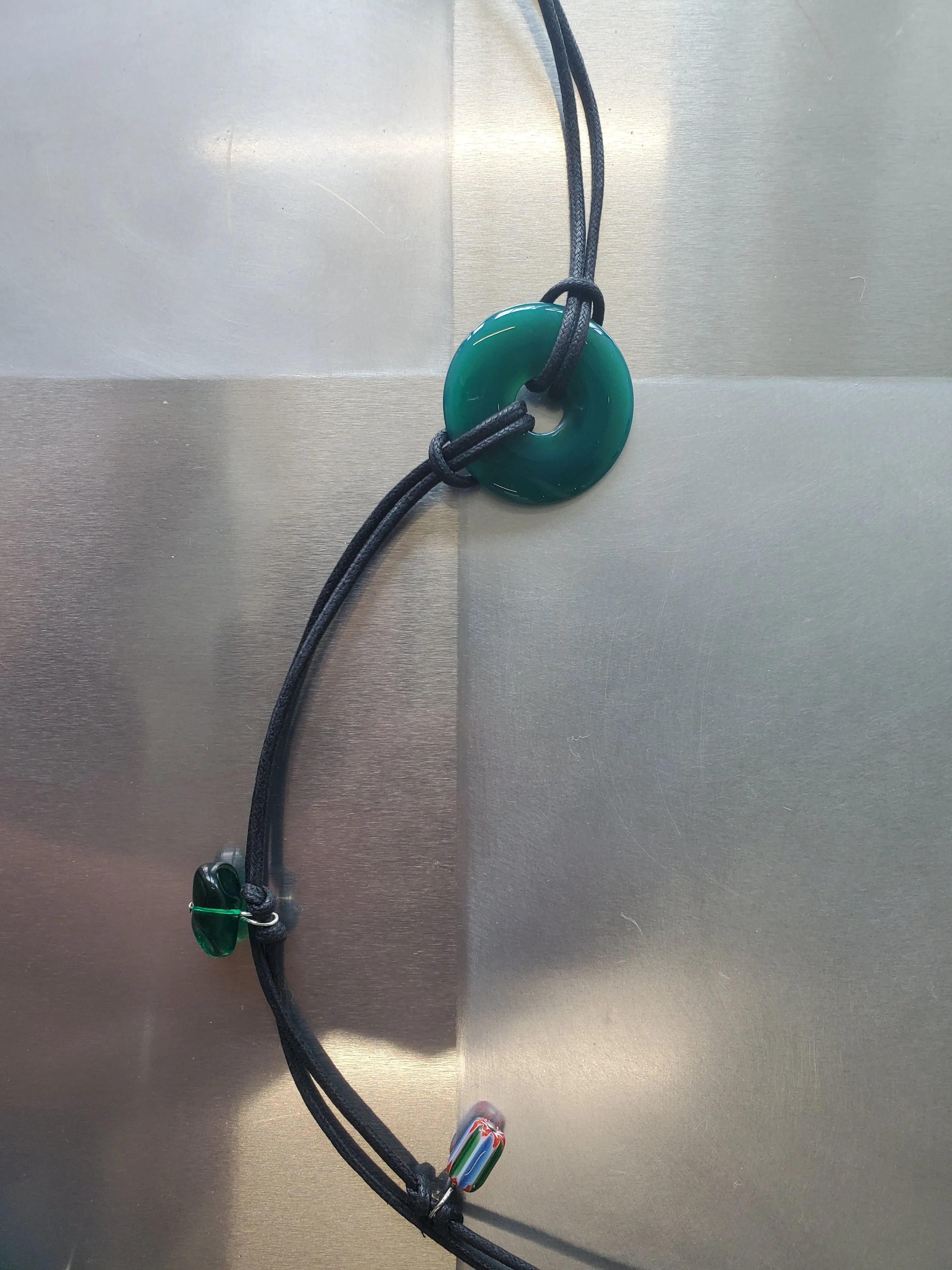 Confetti Cord Belt with Stone Circle Pendant - Verdant sold by NOMIA product image thumbnail 2