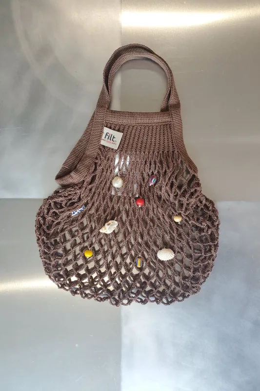 Shopping Net Mini - Sepia Brown - Confetti charm made by NOMIA