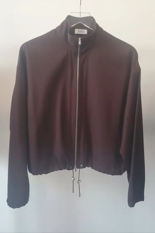 Double Zip Top in Corded Twill - Carob made by NOMIA