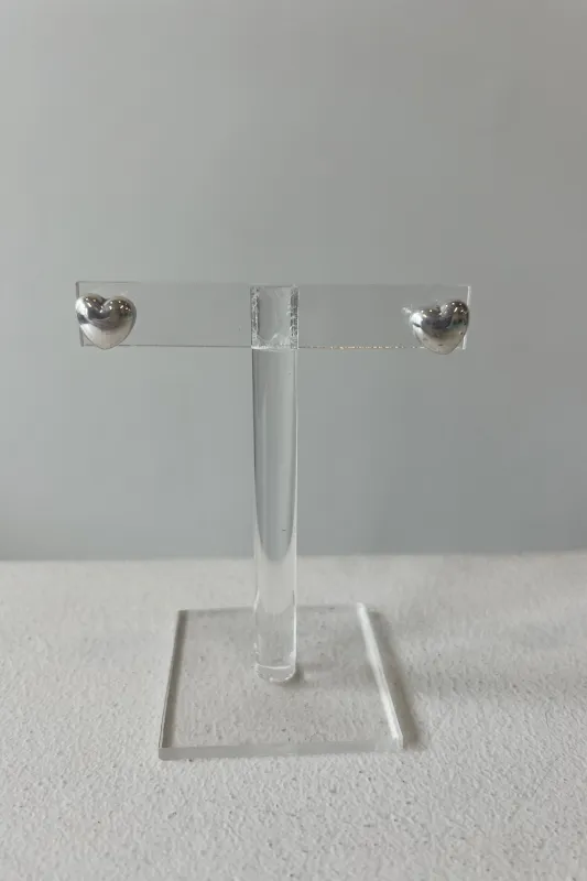 Vintage Puffy Heart Earrings made by NOMIA