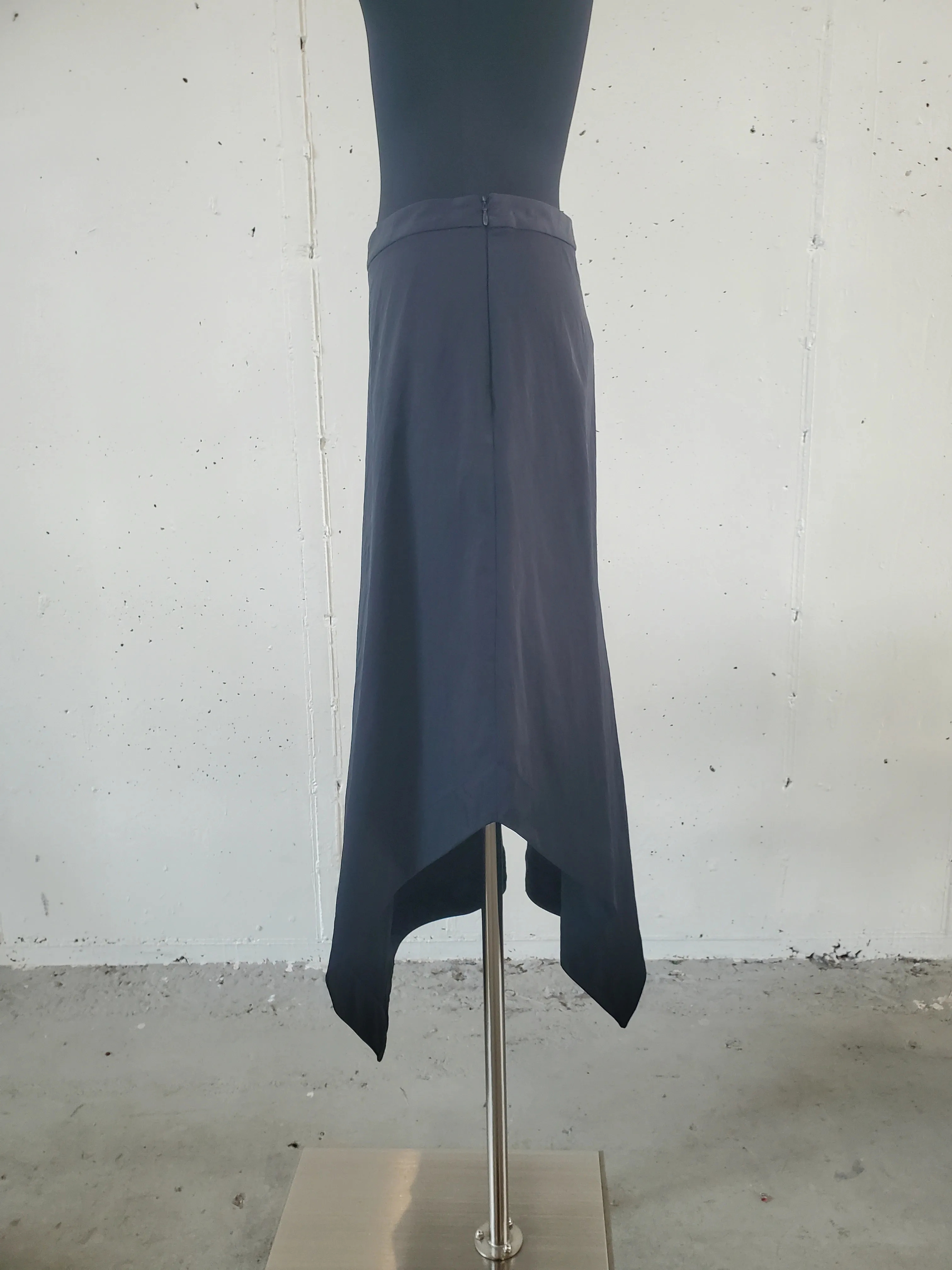Asymmetrical Hem Skirt - Midnight Nylon sold by NOMIA product image thumbnail 3
