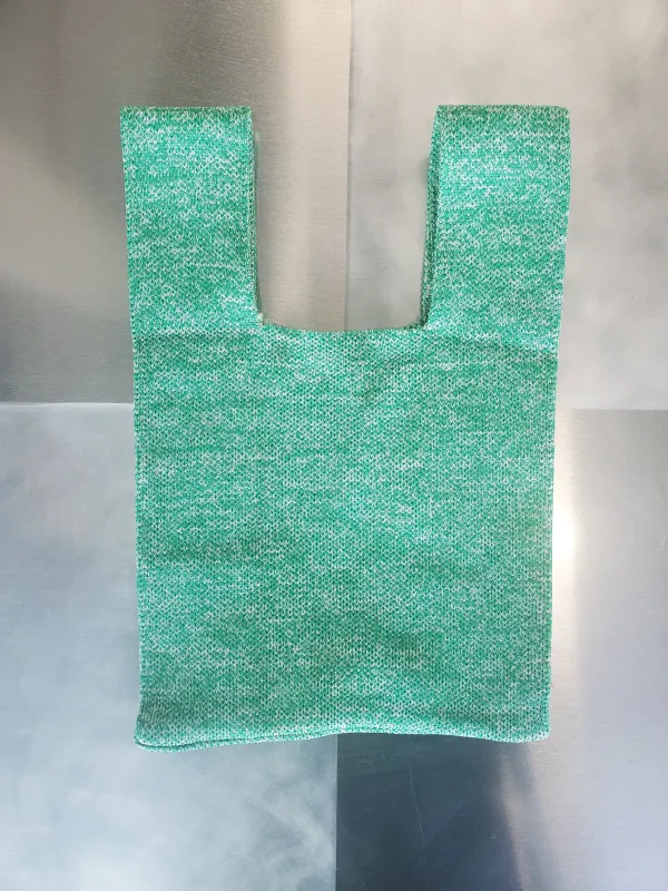 Knit Mini Tote - Green Static made by NOMIA