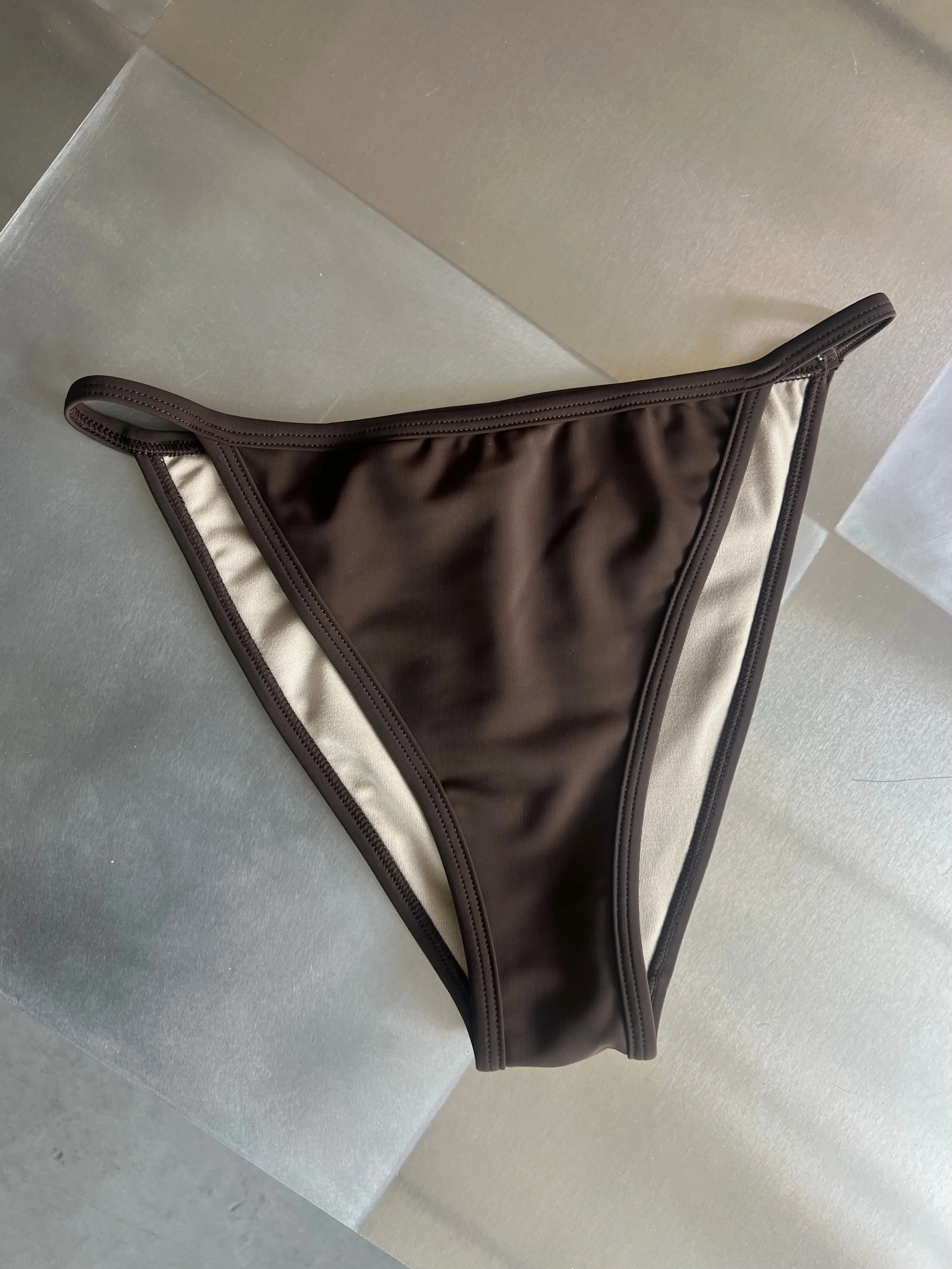 Calomel - Urpi Bikini Bottom - Brown sold by NOMIA