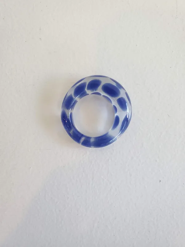 KEANE Polka Dot Ring - Clear / Blue made by NOMIA