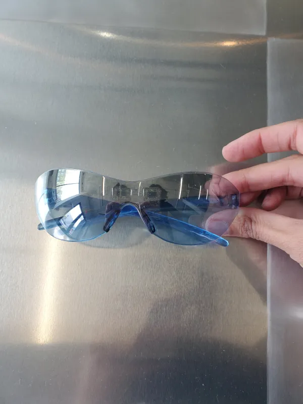 Vintage Italian Sunglasses - Blue Wraparound made by NOMIA