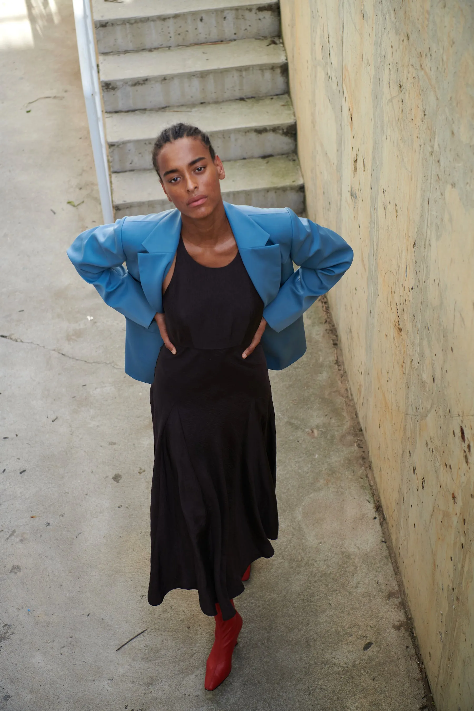 Oversized Yoke Blazer - Lake sold by NOMIA product image thumbnail 2