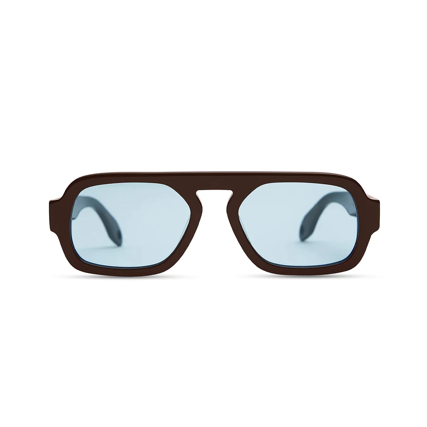 Elisa Johnson - Jane Mini Sunglasses Dark Brown sold by NOMIA