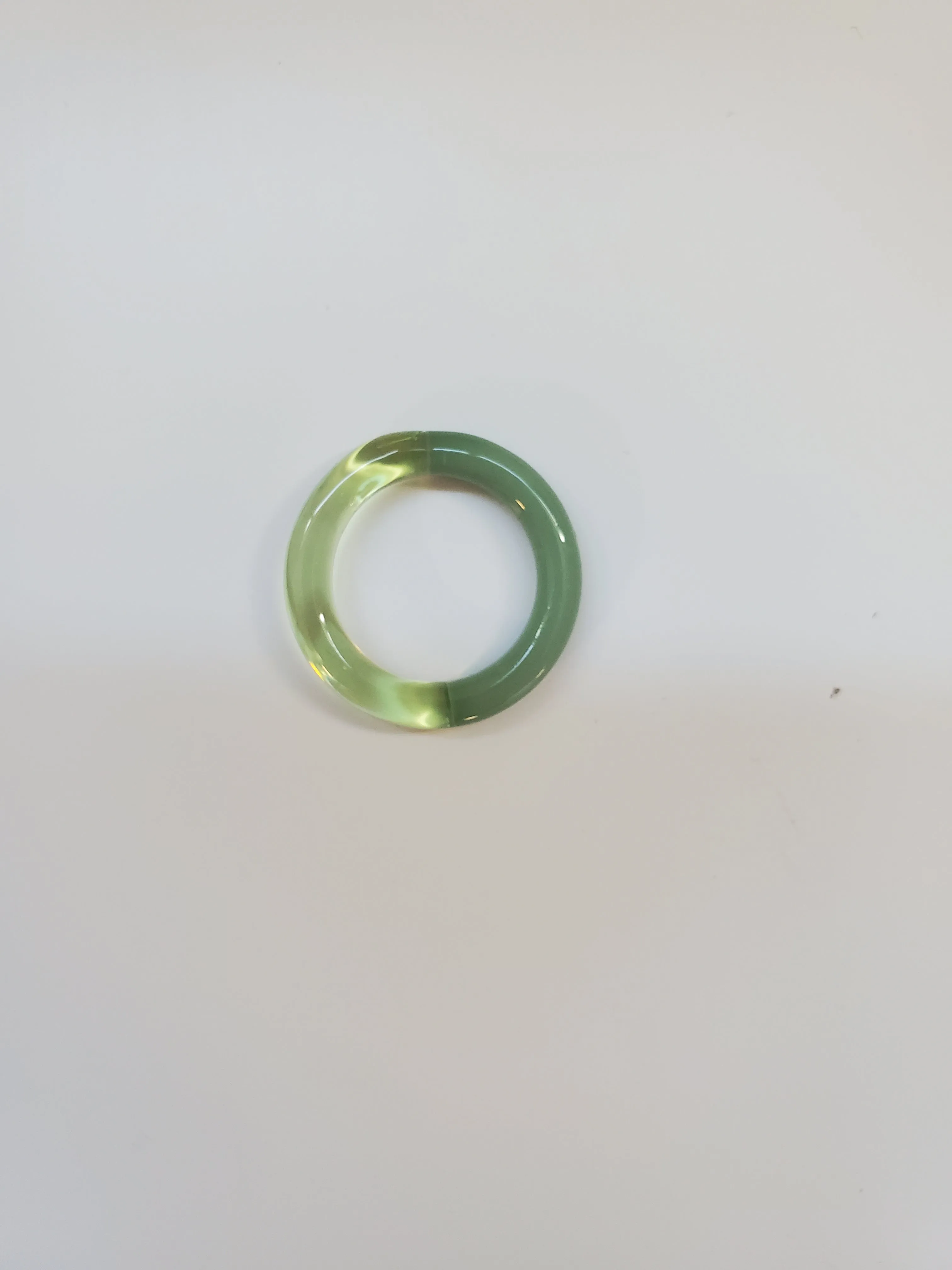 KEANE Two-Tone Ring - moss Green / Clear green sold by NOMIA