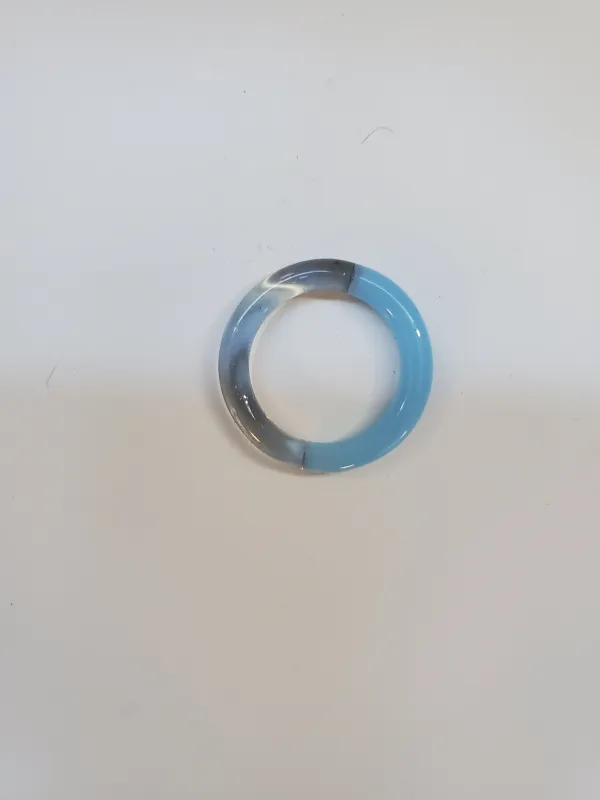 KEANE Two-Tone Ring - Sky Blue / Clear Blue made by NOMIA