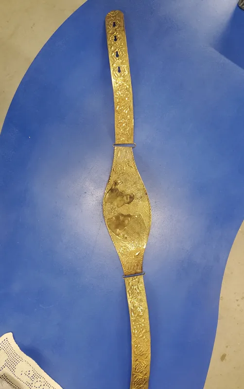 Vintage Brass Pressed Belt made by NOMIA