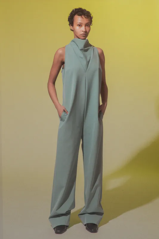Cowl Neck Jumpsuit - Laurel made by NOMIA
