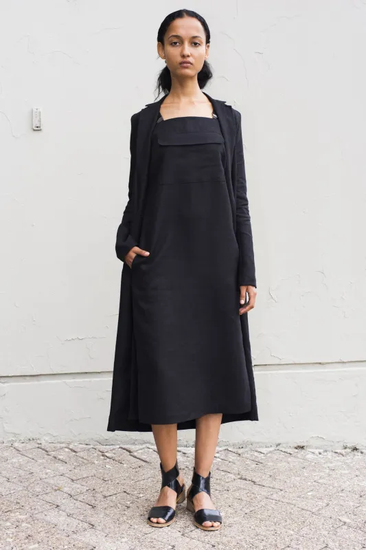 Slit Back Duster - Black made by NOMIA