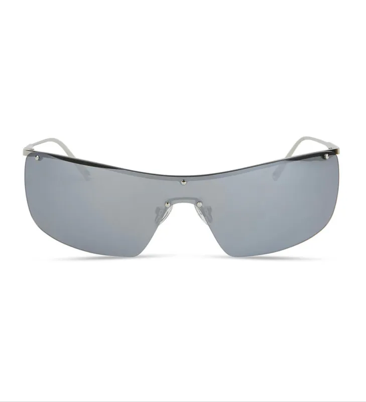 Elisa Johnson - Vito Shield Sunglasses Silver sold by NOMIA