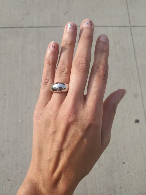 Smooth Dome Sterling Silver Ring sold by NOMIA