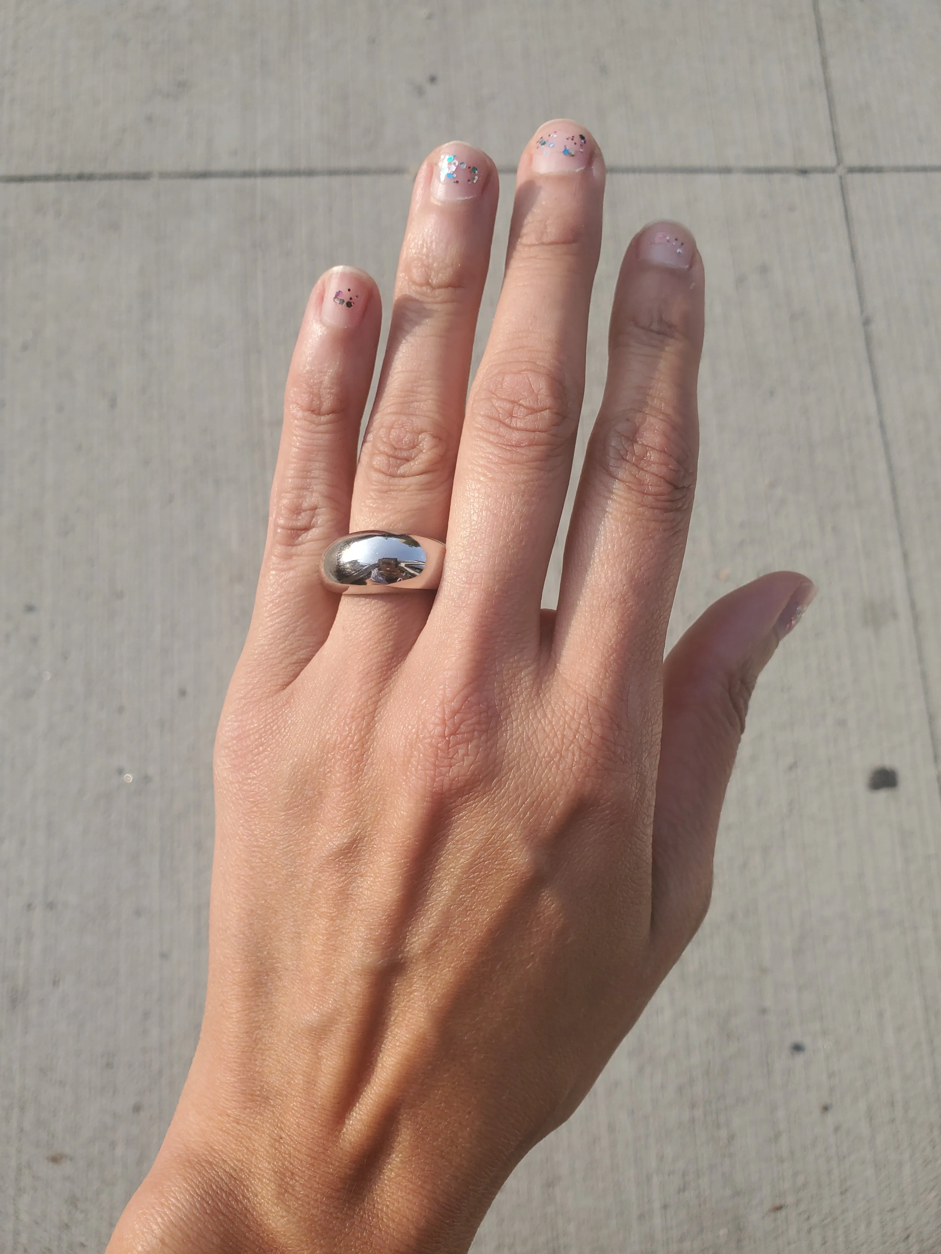 Smooth Dome Sterling Silver Ring sold by NOMIA