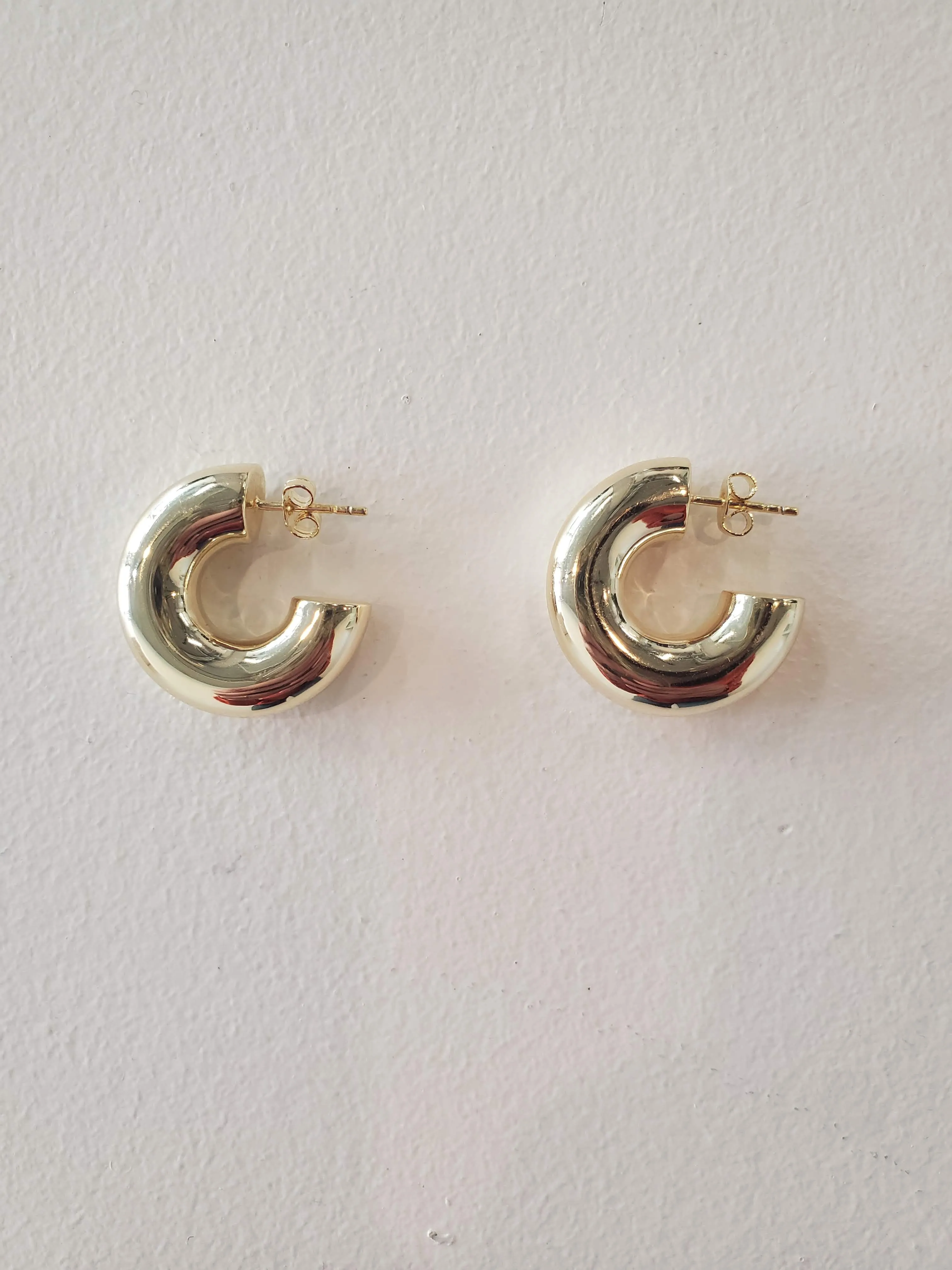 Gold Toned Puffy Hoop sold by NOMIA