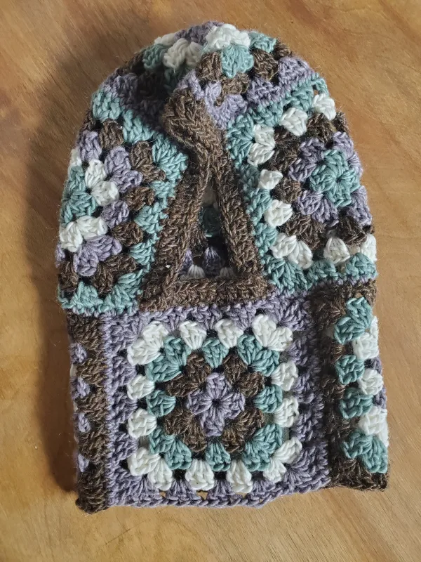 Maggie Paxton Crochet Balaclava - Natural Multi made by NOMIA