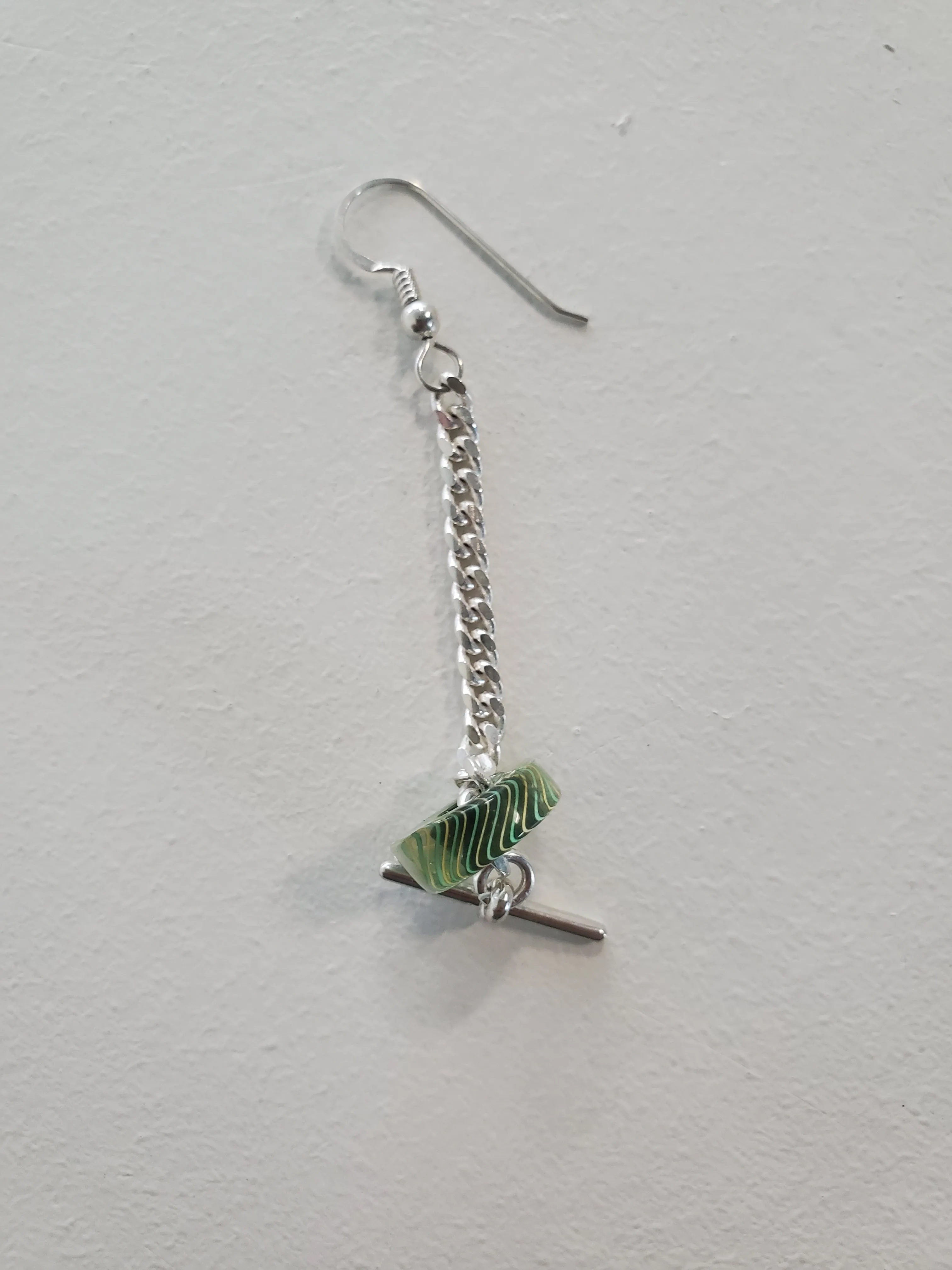 Martine Ali - Green Glass Drop Earring sold by NOMIA