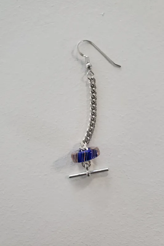 Martine Ali - Blue Glass Drop Earring made by NOMIA