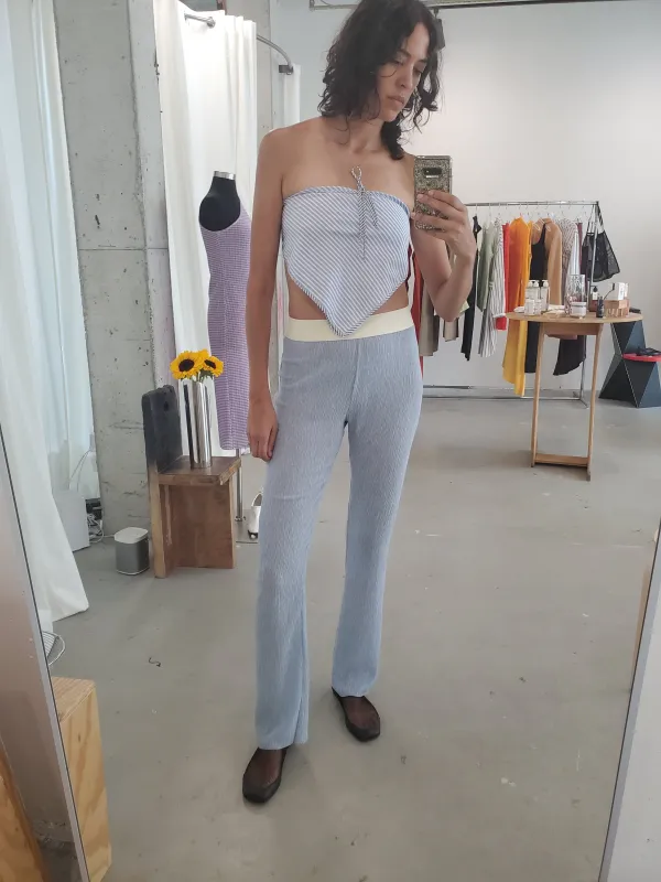 Long Knit Pants - Sky made by NOMIA