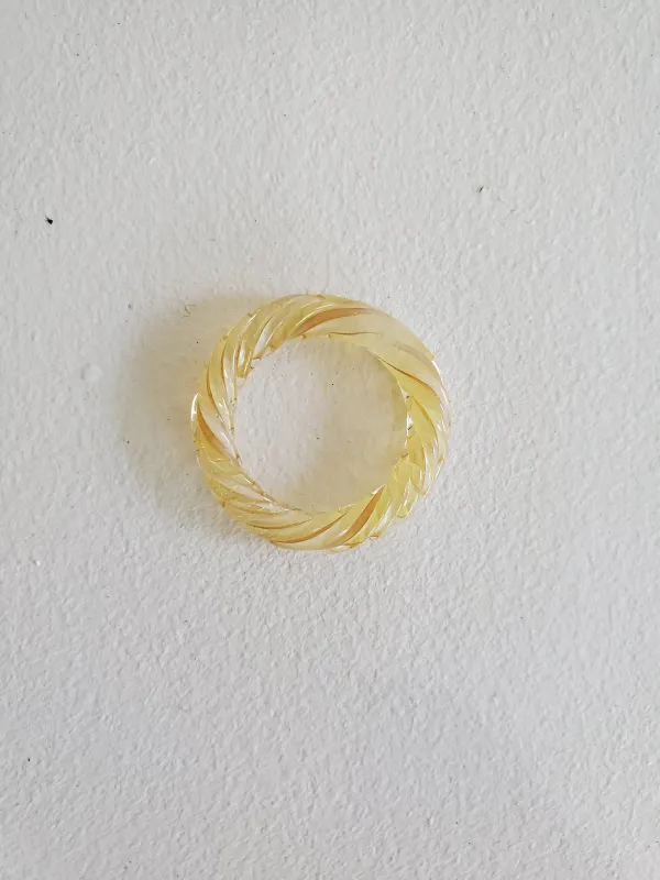 KEANE Thin Braided Ring - peach made by NOMIA
