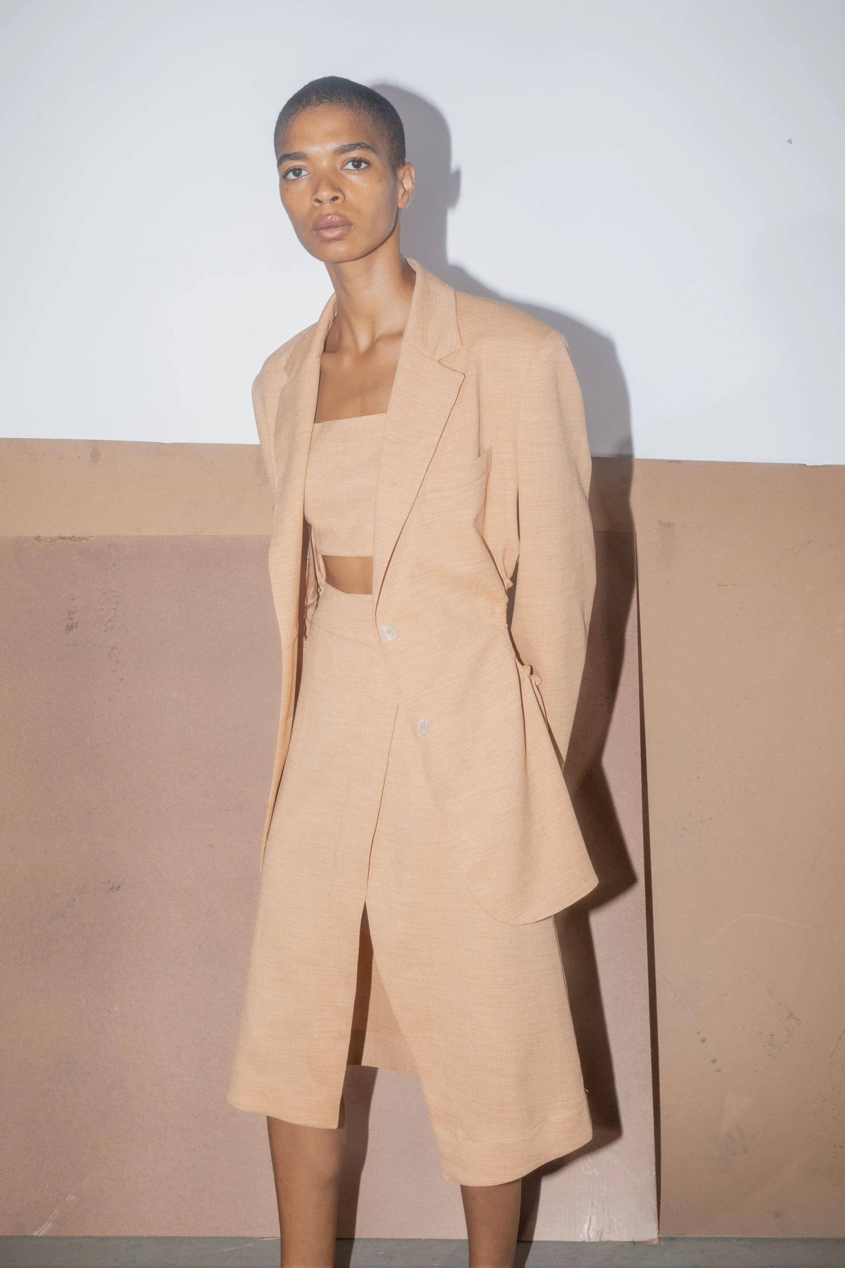 Cutout Drawcord Blazer - Nectar sold by NOMIA