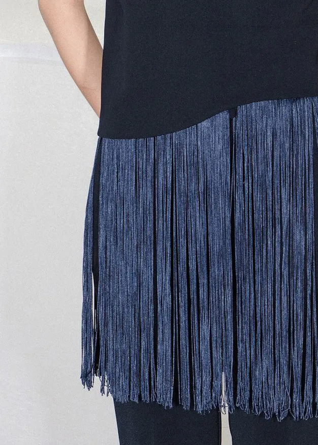 FRINGE TOP - Midnight sold by NOMIA product image thumbnail 2