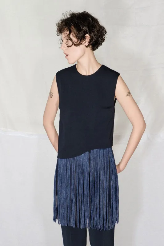 FRINGE TOP - Midnight made by NOMIA