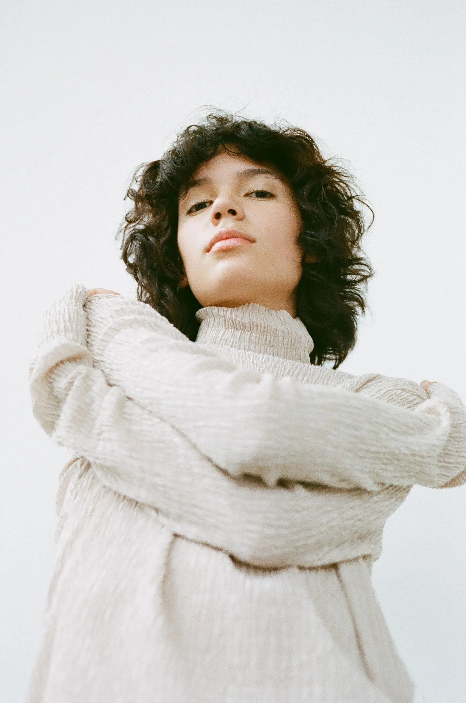 Textured Knit Mockneck Dress - Wheat sold by NOMIA product image thumbnail 2