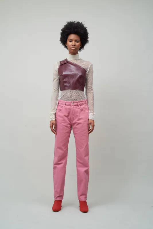 NET COMBO LONG SLEEVE MOCKNECK - WHITE / TAN NETTING sold by NOMIA