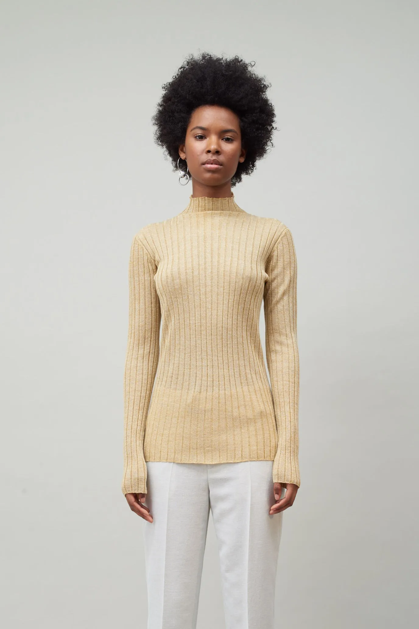 WIDE RIB TURTLENECK - GOLD sold by NOMIA product image thumbnail 4