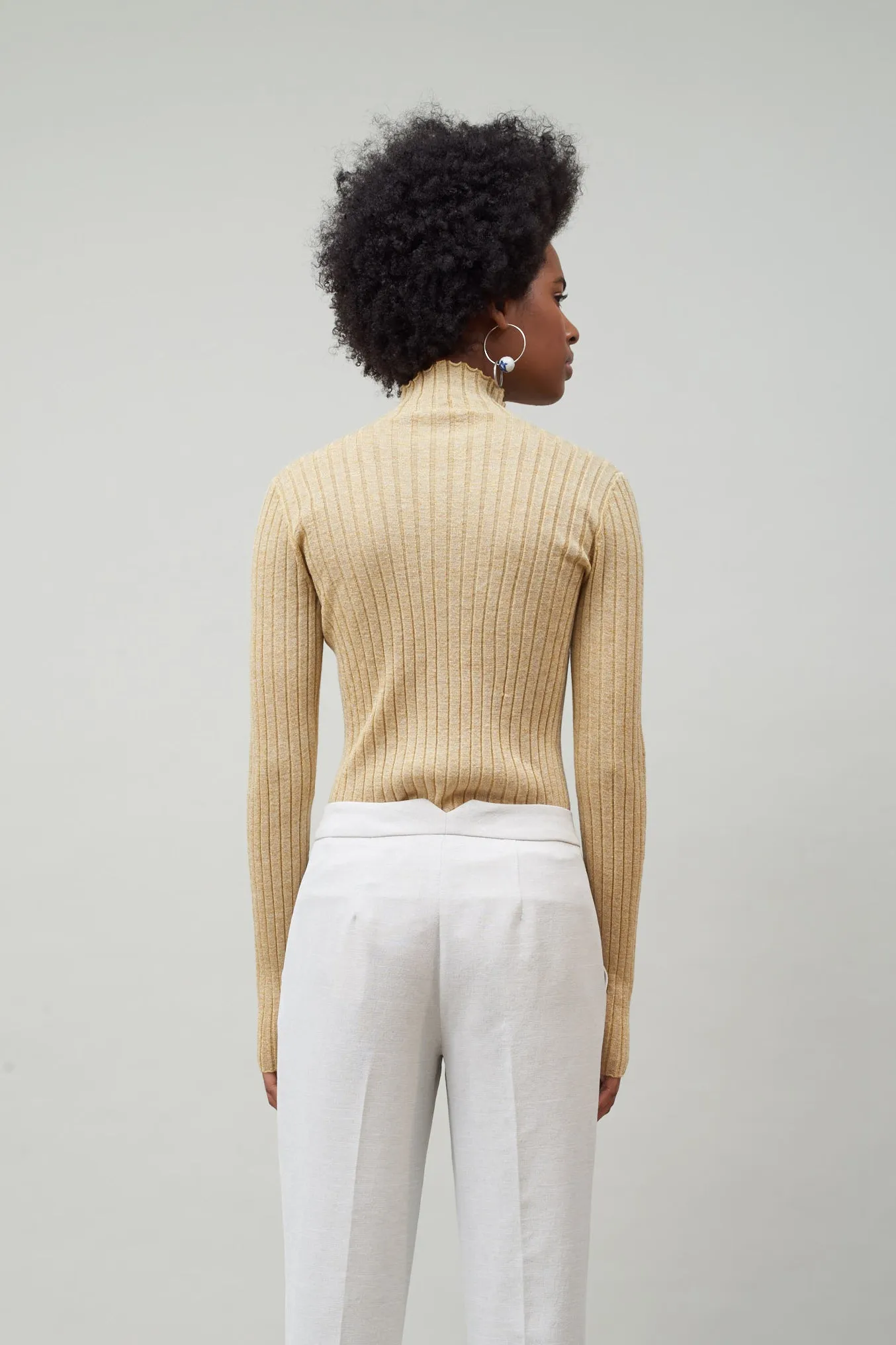 WIDE RIB TURTLENECK - GOLD sold by NOMIA product image thumbnail 5