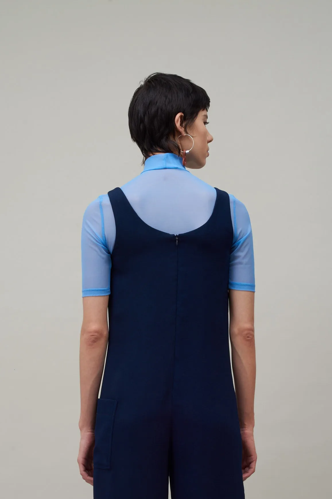 SHORT SLEEVE MESH TURTLENECK - PERIWINKLE sold by NOMIA product image thumbnail 5