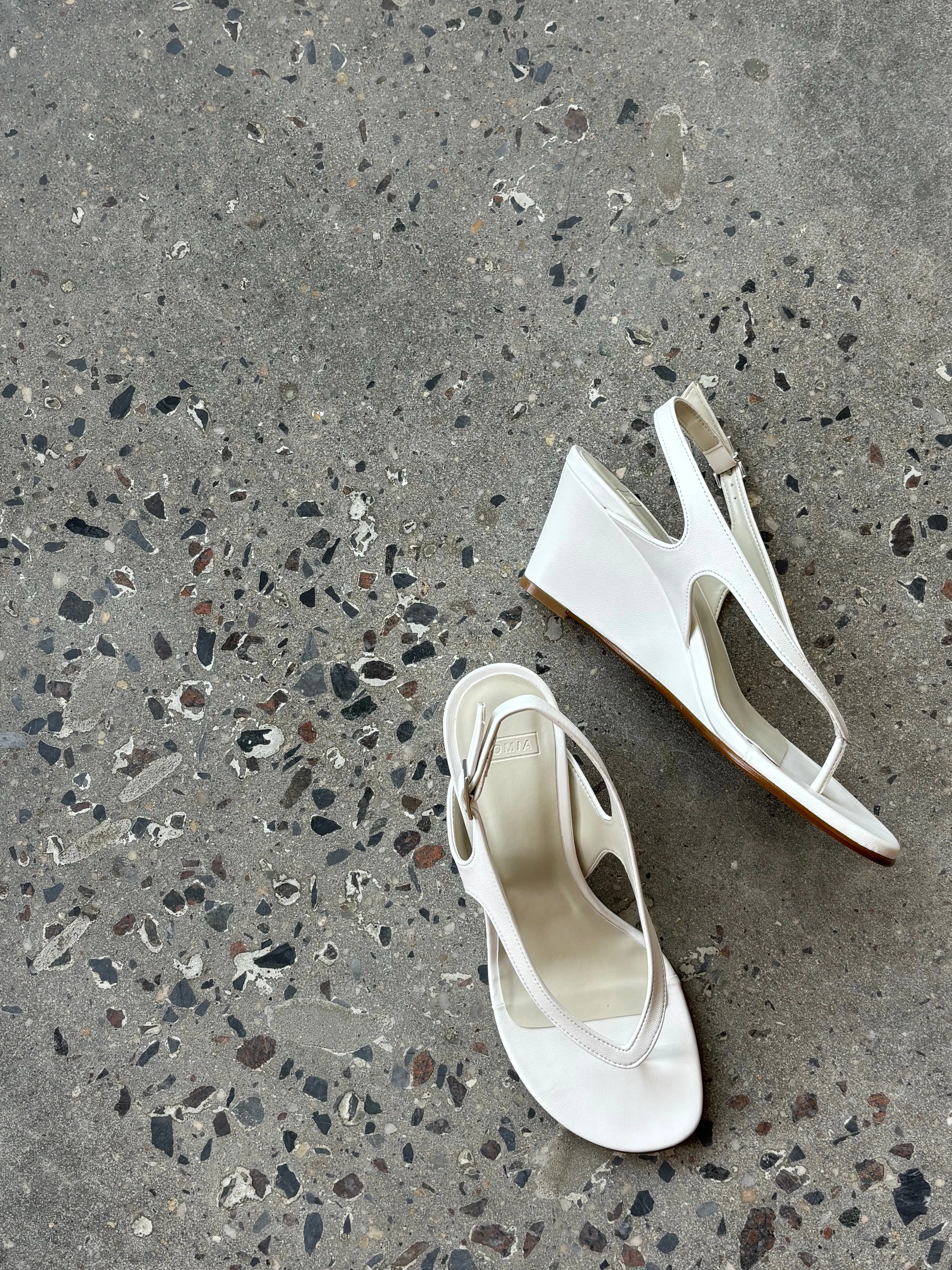 Lela Thong Wedge - White sold by NOMIA product image thumbnail 3