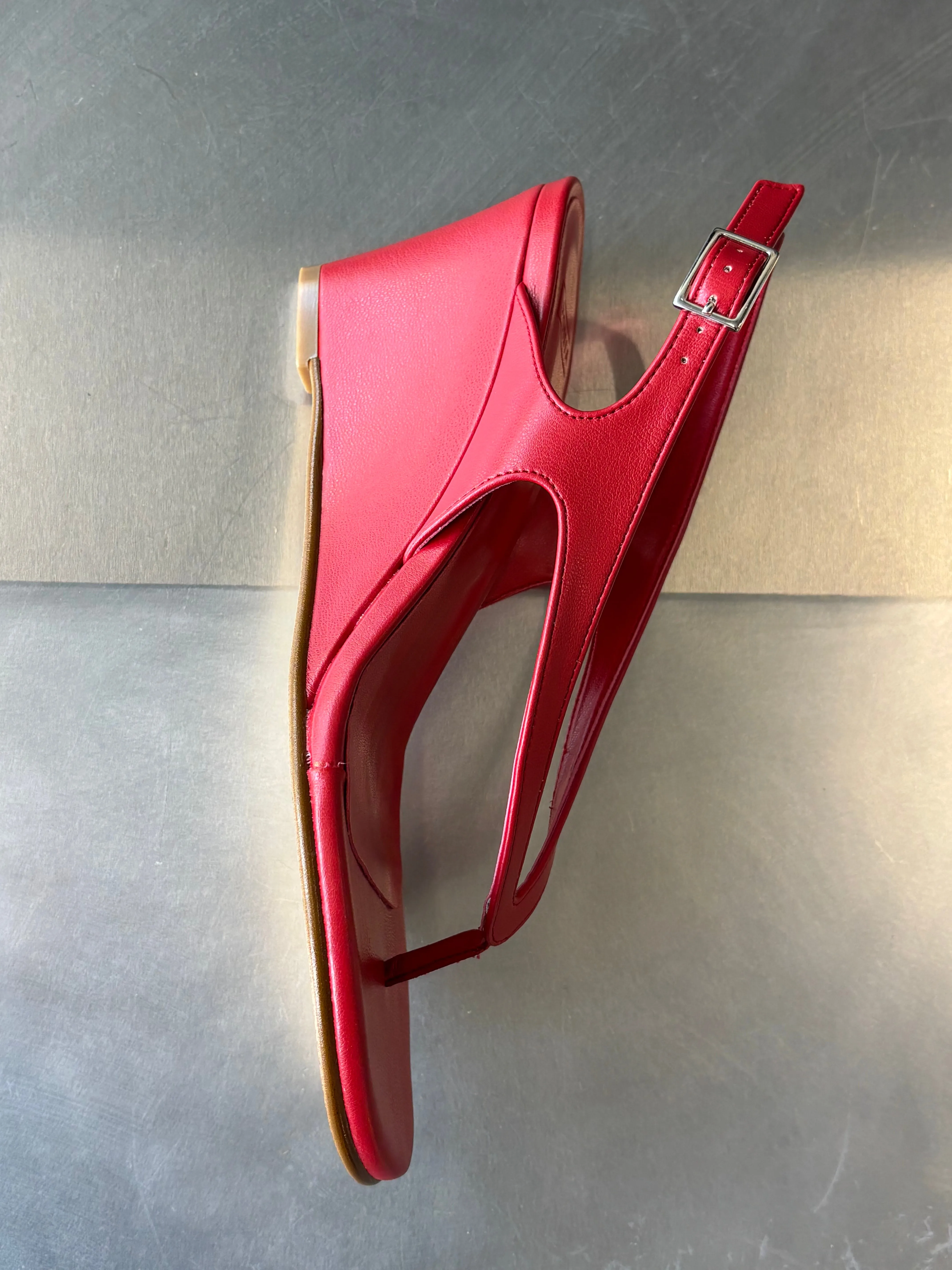 Lela Thong Wedge - Lipstick sold by NOMIA product image thumbnail 3