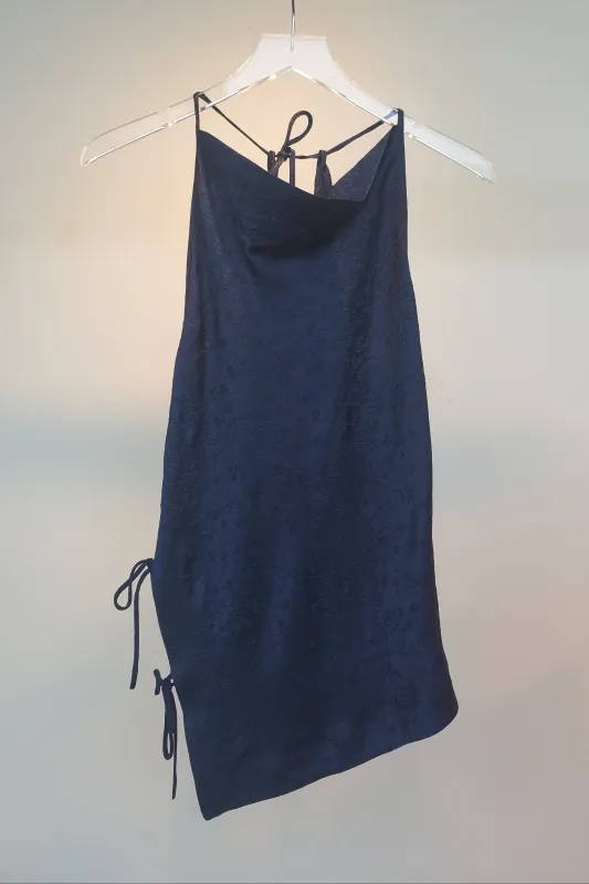 Sleeveless Halter w/ Side Ties - Ink made by NOMIA