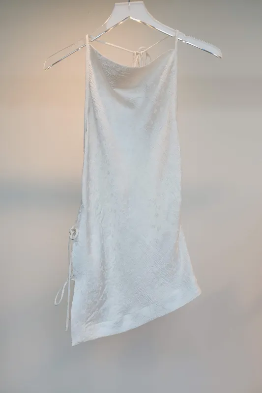 Sleeveless Halter w/ Side Ties - White made by NOMIA