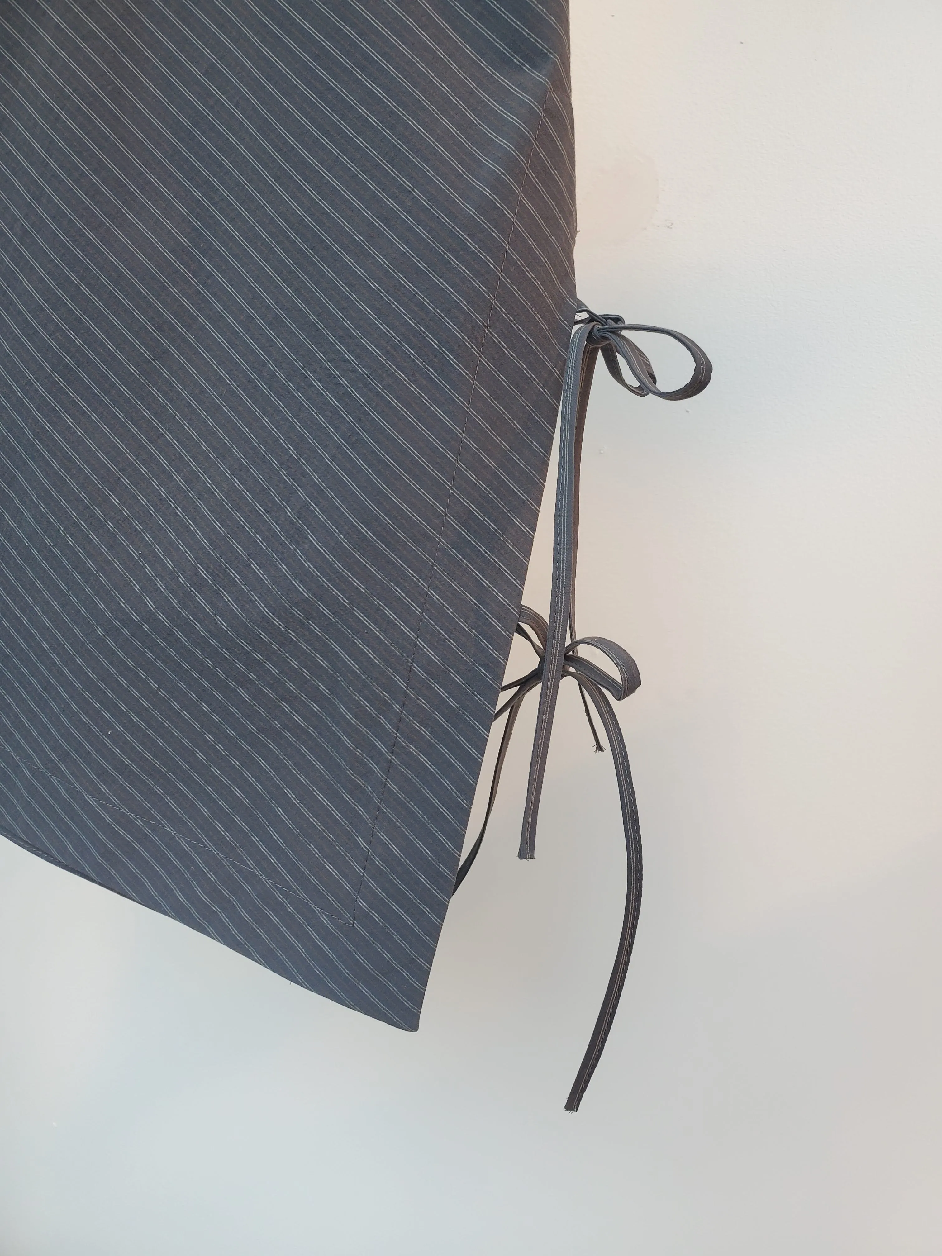 Sleeveless Halter w/ Side Ties - Coffee stripe sold by NOMIA product image thumbnail 3