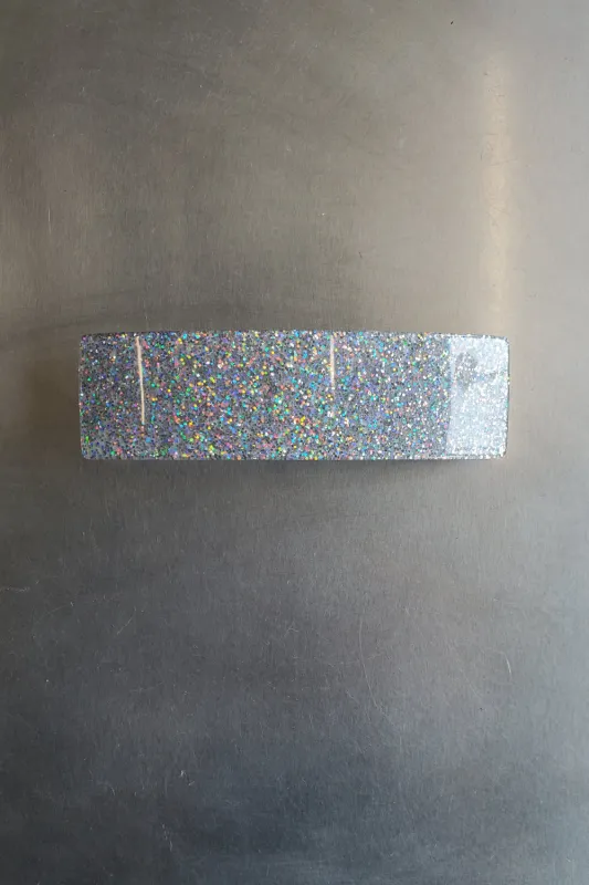 Silver Glitter Clip Barrette made by NOMIA