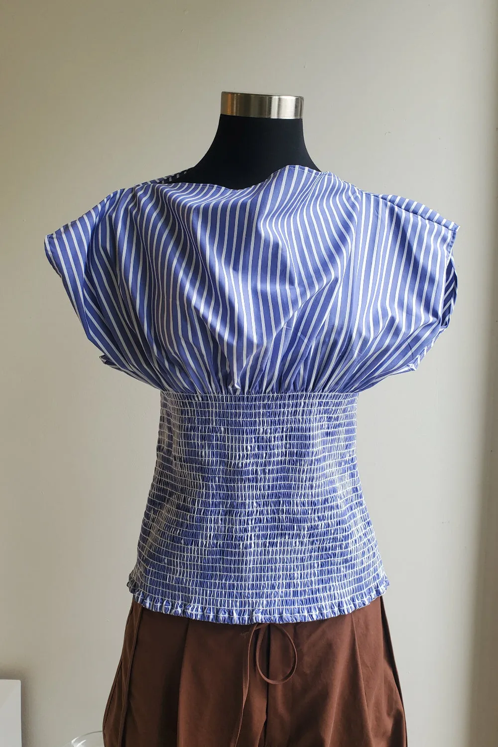 Smocked Sleeveless Top - Cornflower sold by NOMIA