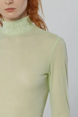 Long Sleeve Mesh Turtleneck - Lime sold by NOMIA product image thumbnail 2