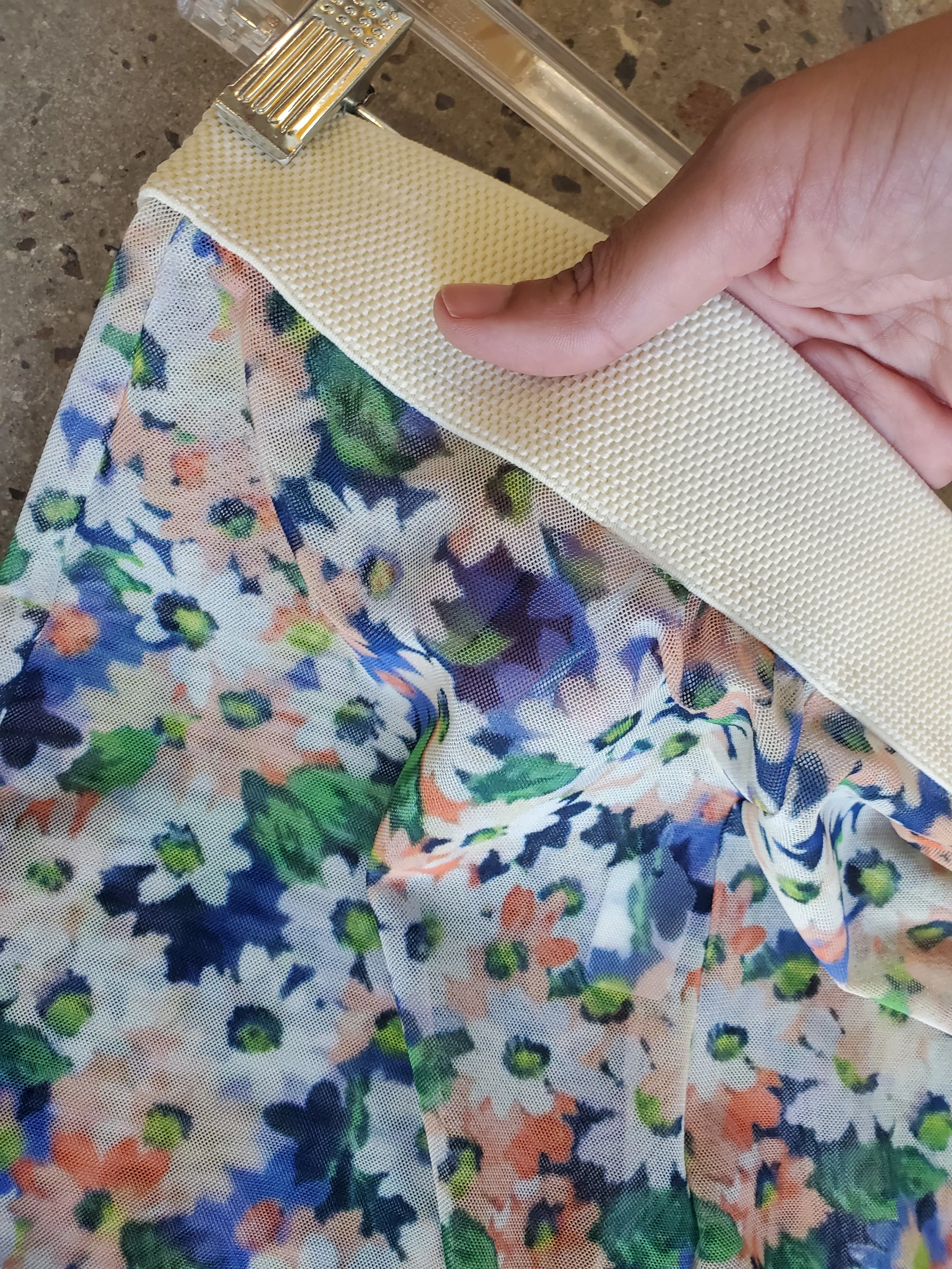 Long Mesh Pants - Orange Floral sold by NOMIA product image thumbnail 2
