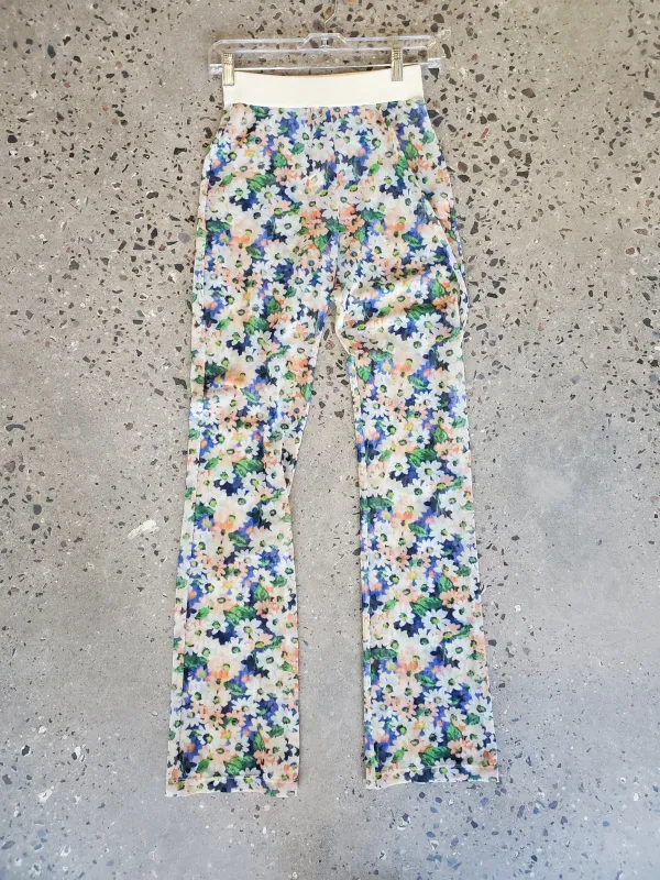 Long Mesh Pants - Orange Floral made by NOMIA