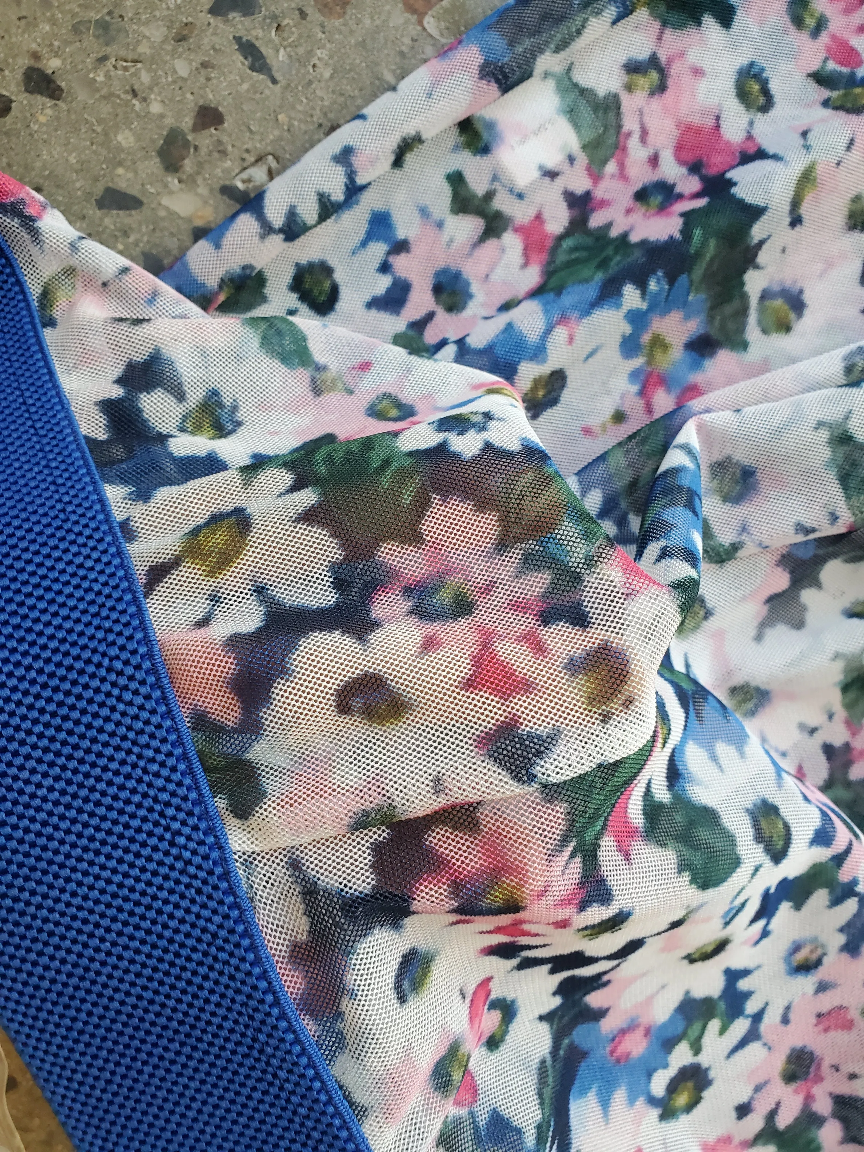 Long Mesh Pants - Blue Floral sold by NOMIA product image thumbnail 2