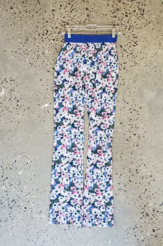 Long Mesh Pants - Blue Floral made by NOMIA