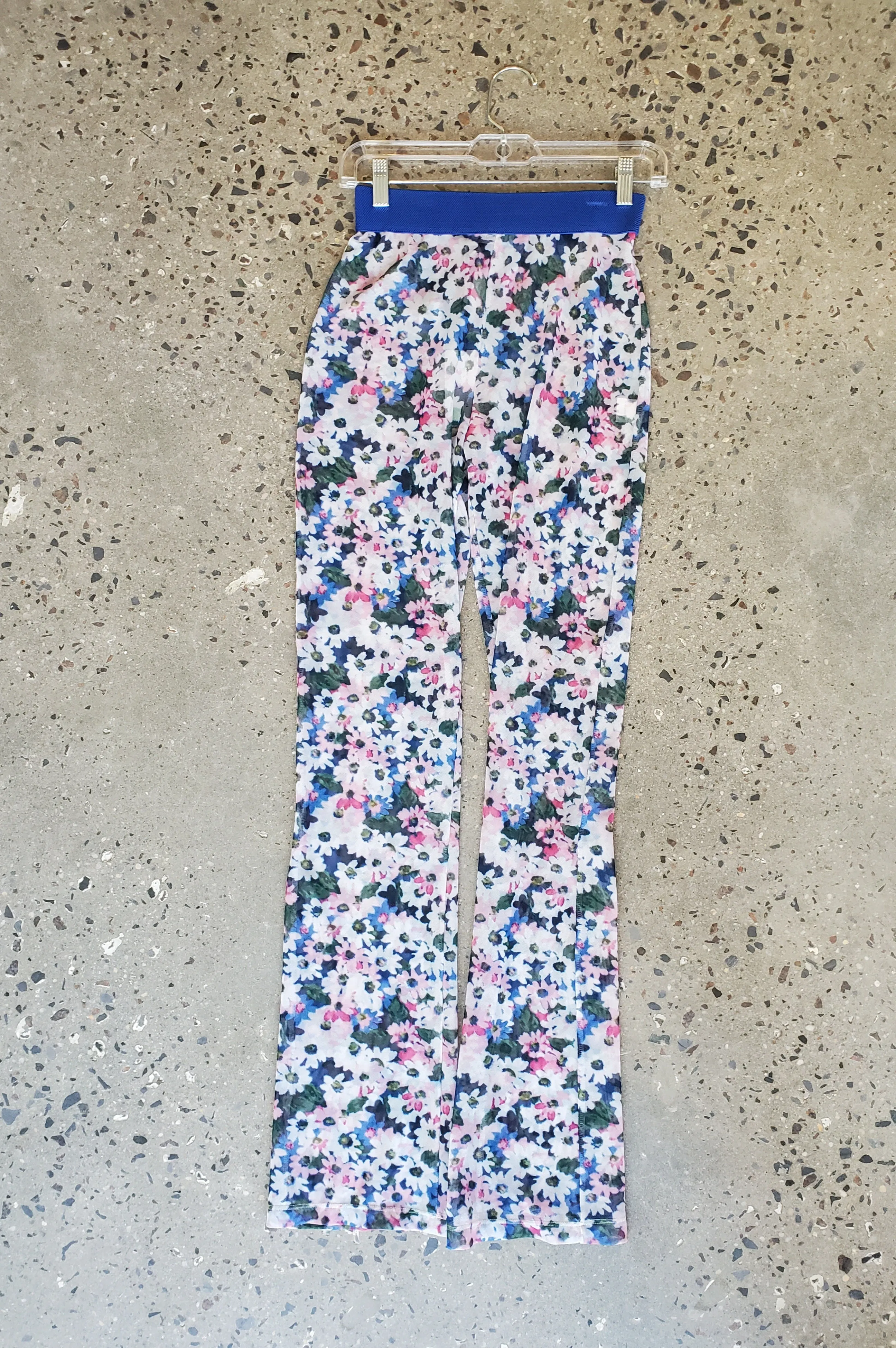 Long Mesh Pants - Blue Floral sold by NOMIA